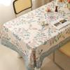 Eden Botanical Floral Imitation Linen Tablecloth