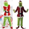 Auffälliges Grinch Cosplay Kostümset für Halloween-Maskeraden