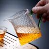 Hammer Pattern Heat Resisting Glass Tea Pitcher Square Creative Chinese Kung Fu Tea Set Accessory Chahai Glass Pitcher