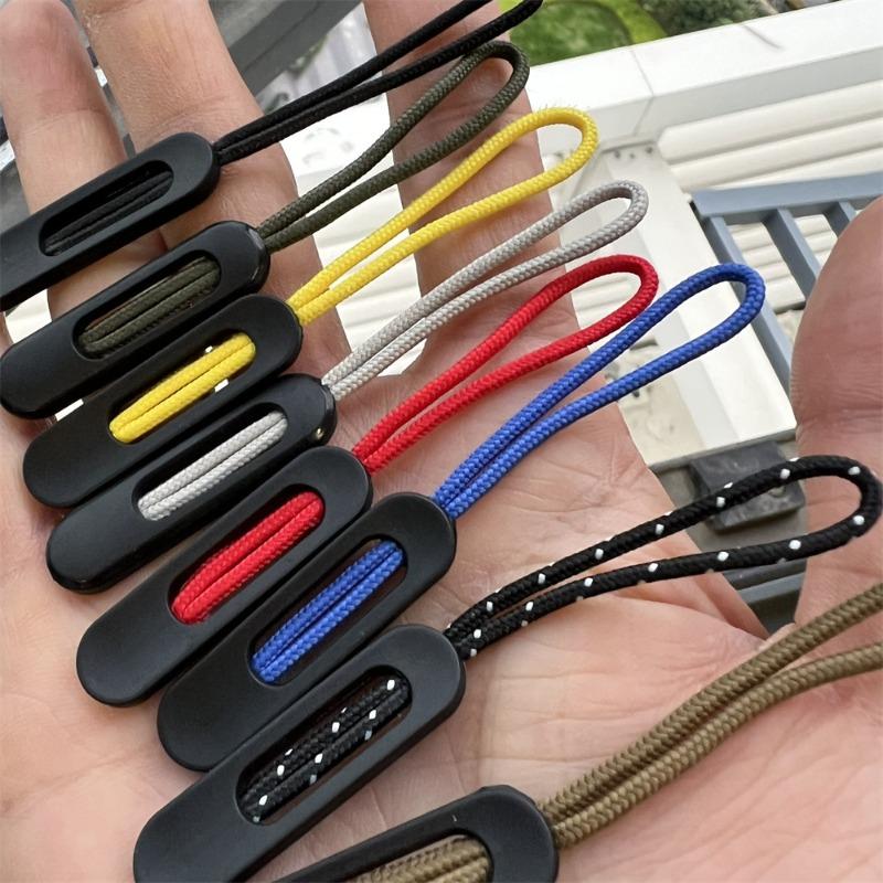 10PCS Zipper Pull Puller End Fit Rope Tag Fixer Zip Cord Travel Bag Suitcase Backpack Anti-Loss Puller Tab Replacement Clip