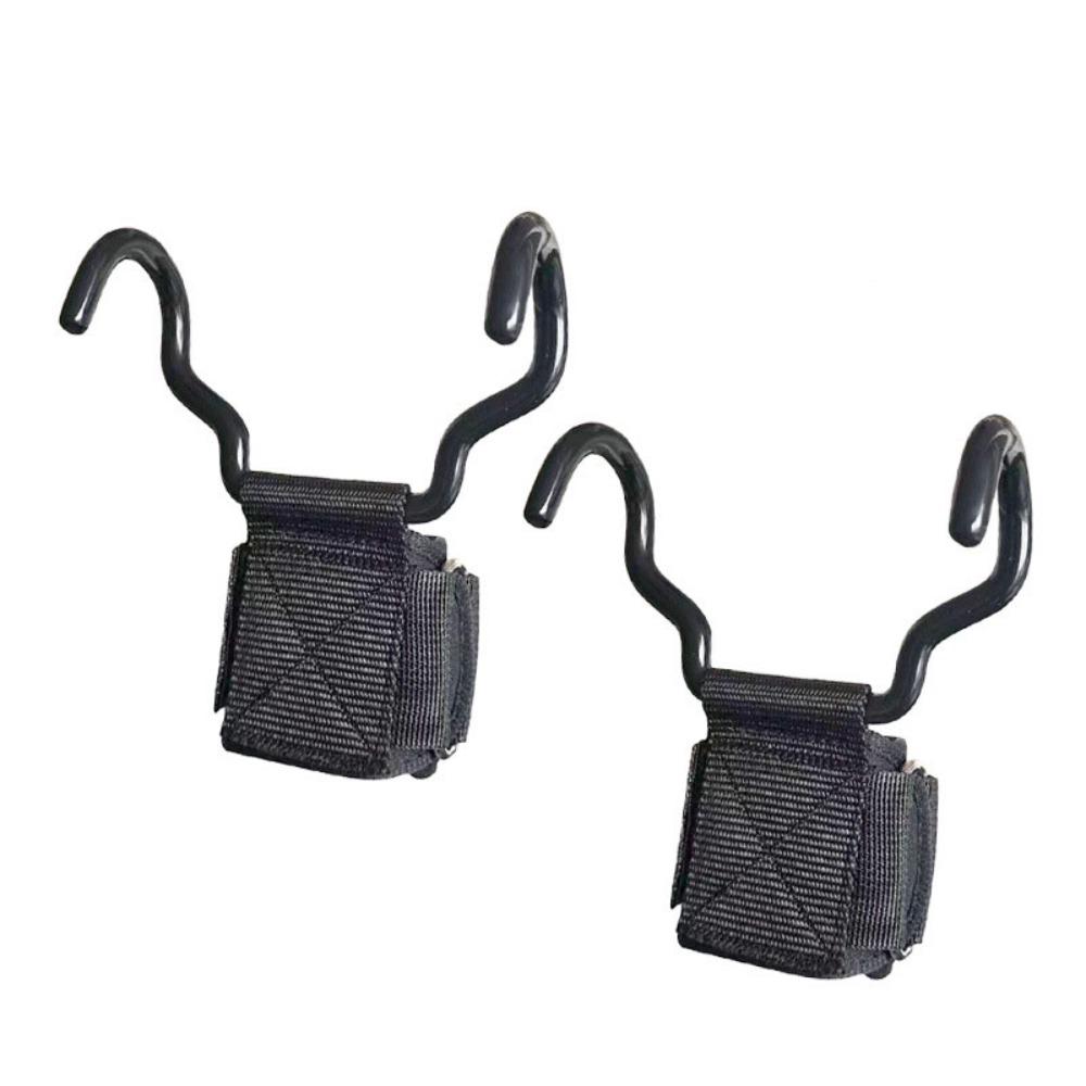 1 PC/Pair Non-Slip Weight Lifting Grip Hook Adjustable Steel Hook Grips Strap  Gym