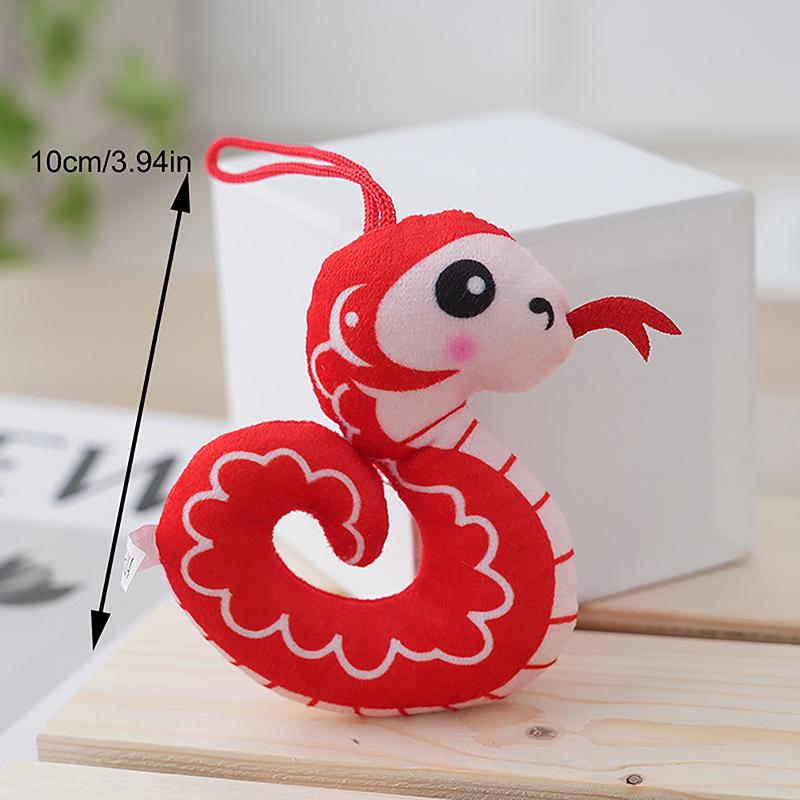 

Милая подвеска в виде змеи, плюшевая кукла, креативный брелок, кукольная сумка, украшение, автомобильные ключи, аксессуары, игрушки на день рождения для девочек 10cm красный