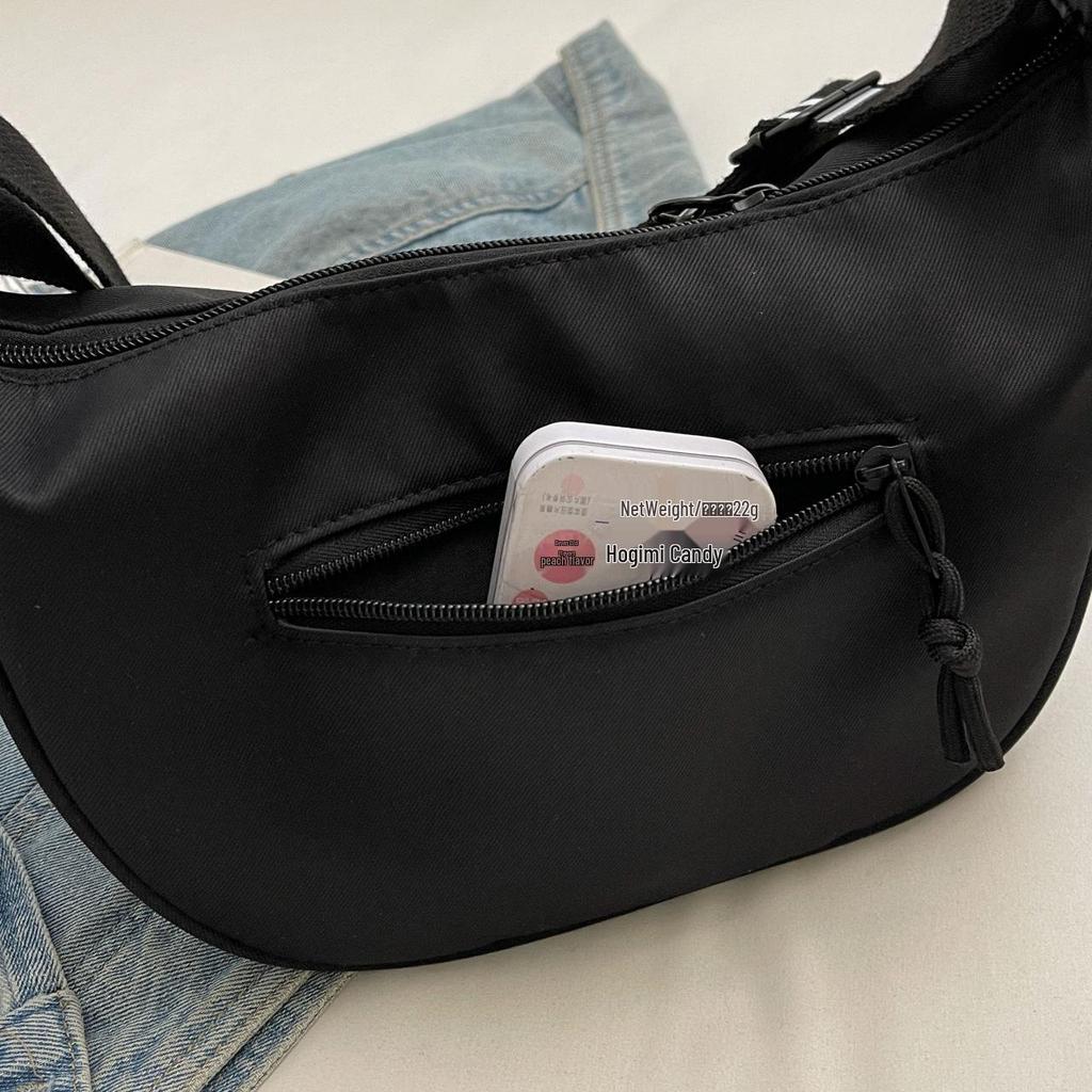 Trendy Korean-Style Nylon Crossbody Dumpling Bag for Women