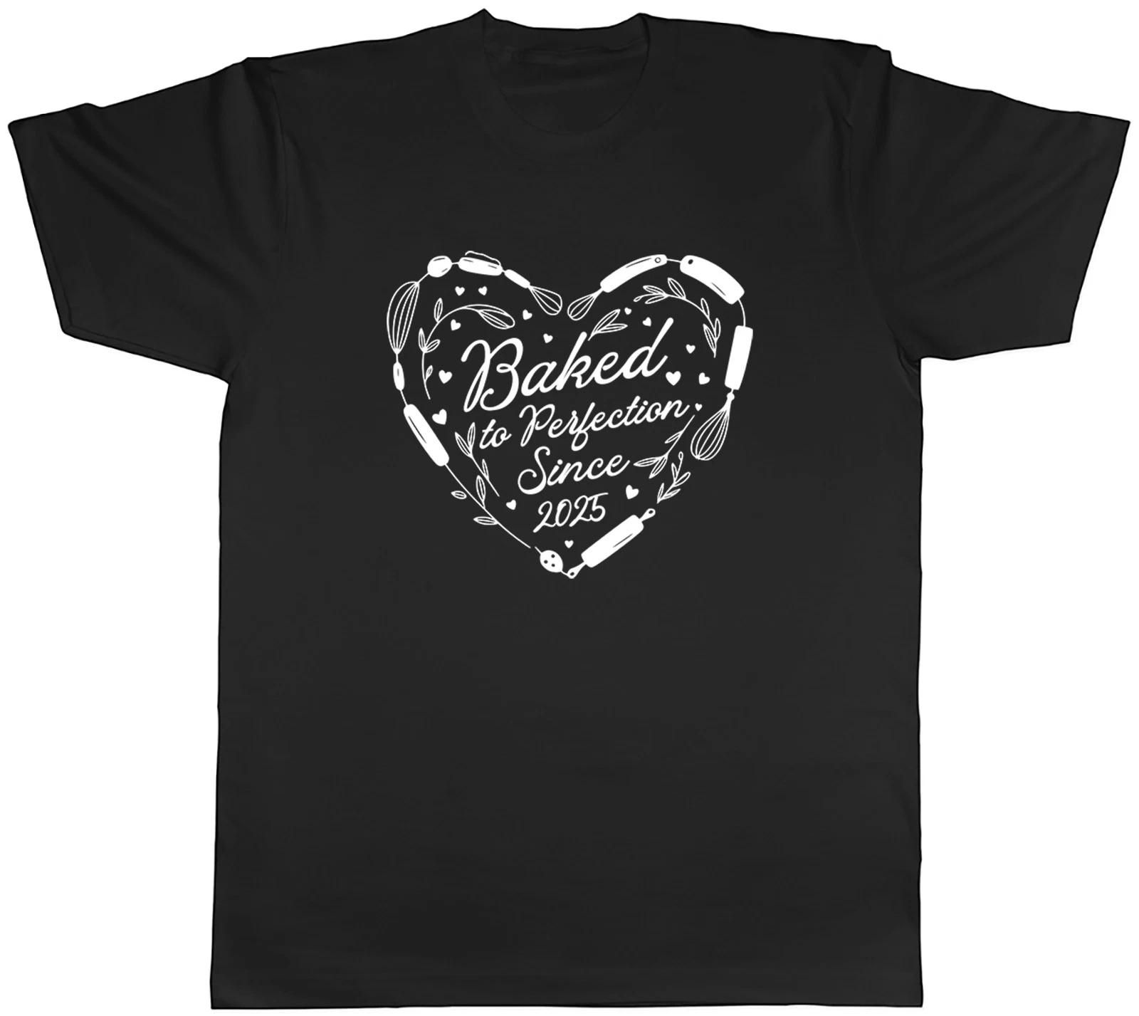 Personalised Baked to Perfection Since Mens T-Shirt Tee Gift Top L