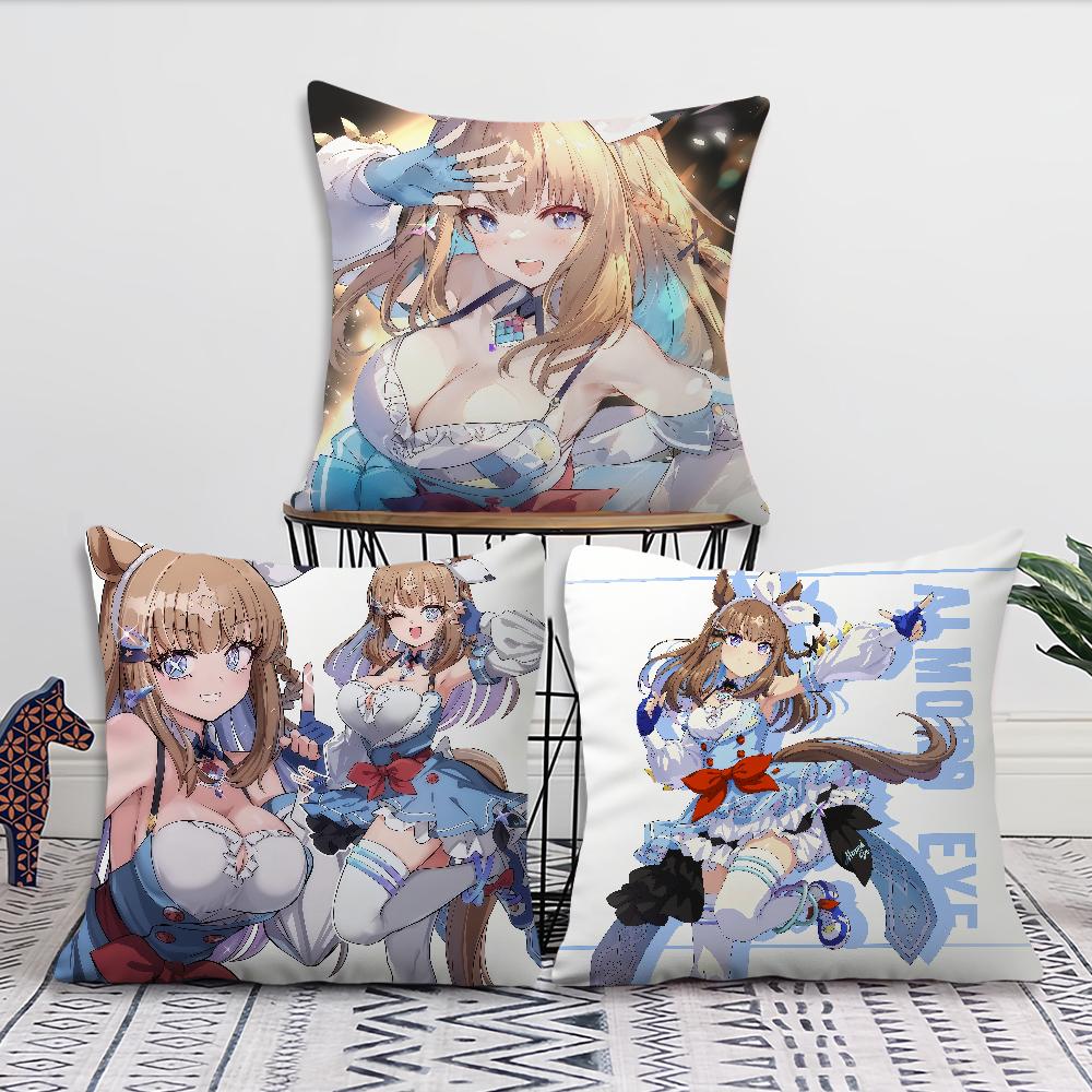 art Derby Uma Comfortable soft Pillow Case Eye for Sofa m-Musume Living Room Pretty Home office Decor Protective Covers Almond