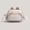 Damen Mode Rucksäcke Y2K Koreanisch Japanisch Kawaii Katze Ita Bag PU Niedliche Mädchen Transparentes Fach Ästhetische Schulter Crossbody Taschen