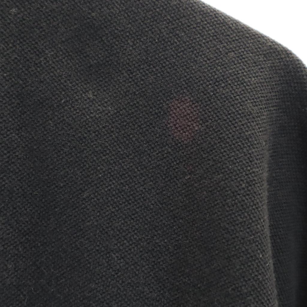 Trussardi Made In Italy Short Sleeve Polo Shirt M Black Kanoko Fabric Men's Used