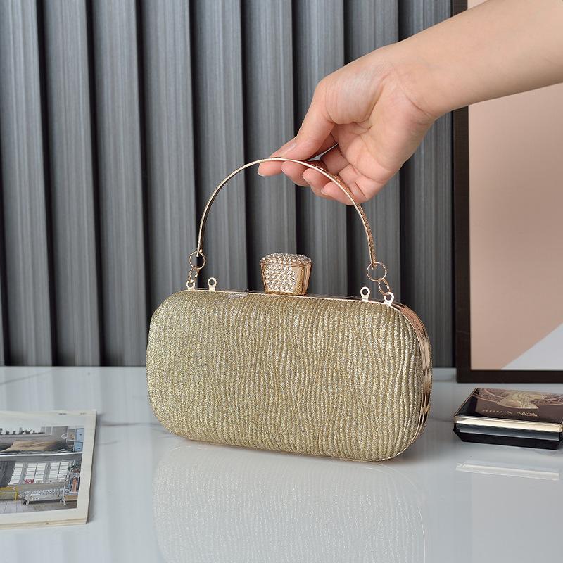 

Rose Gold Folds Banquet Clutch Purses for Women Wedding Cocktail Party Evening Bag Shoulder Crossbody Handbag Sequins Clutches золотой