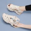 Sports Sandals Women's Summer New Mother Shoes Roman Thick-soled Wedge Heel Hollow Flat-soled Soft-soled Outer Wear