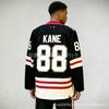 Mens Chicago Blackhawks 88 Patrick Kane Red Black Hockey Jersey Fan Apparel Cotton Acrylic Blend