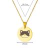 Cute Cat Stainless Steel Necklaces for Women Gold Color Animal Pet Pendant Necklaces Party Luxury Jewelry Birthday Gifts BFF