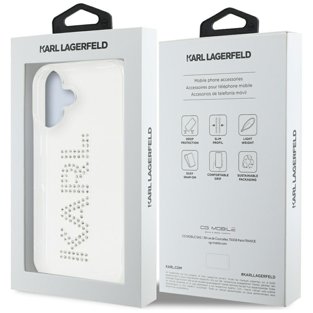 Etui do iPhone 16 Karl Lagerfeld Rhinestones przezroczyste