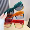 1Pc Unisex Oversized Square Sunglasses - Vibrant Multicolor  Novelty Accessory With Retro Rectangular Style For Women And Men