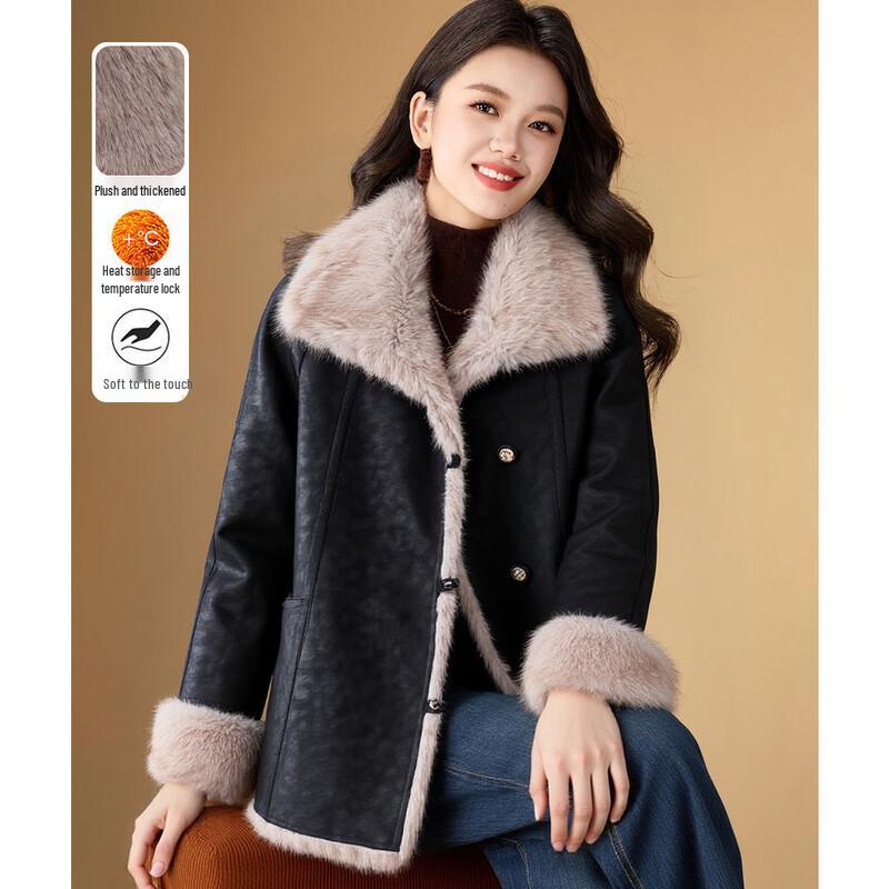 

Meilanni Faux Fur Mid-Length Retro Winter Coat 2XL