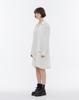 Ish Classic V-Neck Back Pleated Shirt Dress (White)