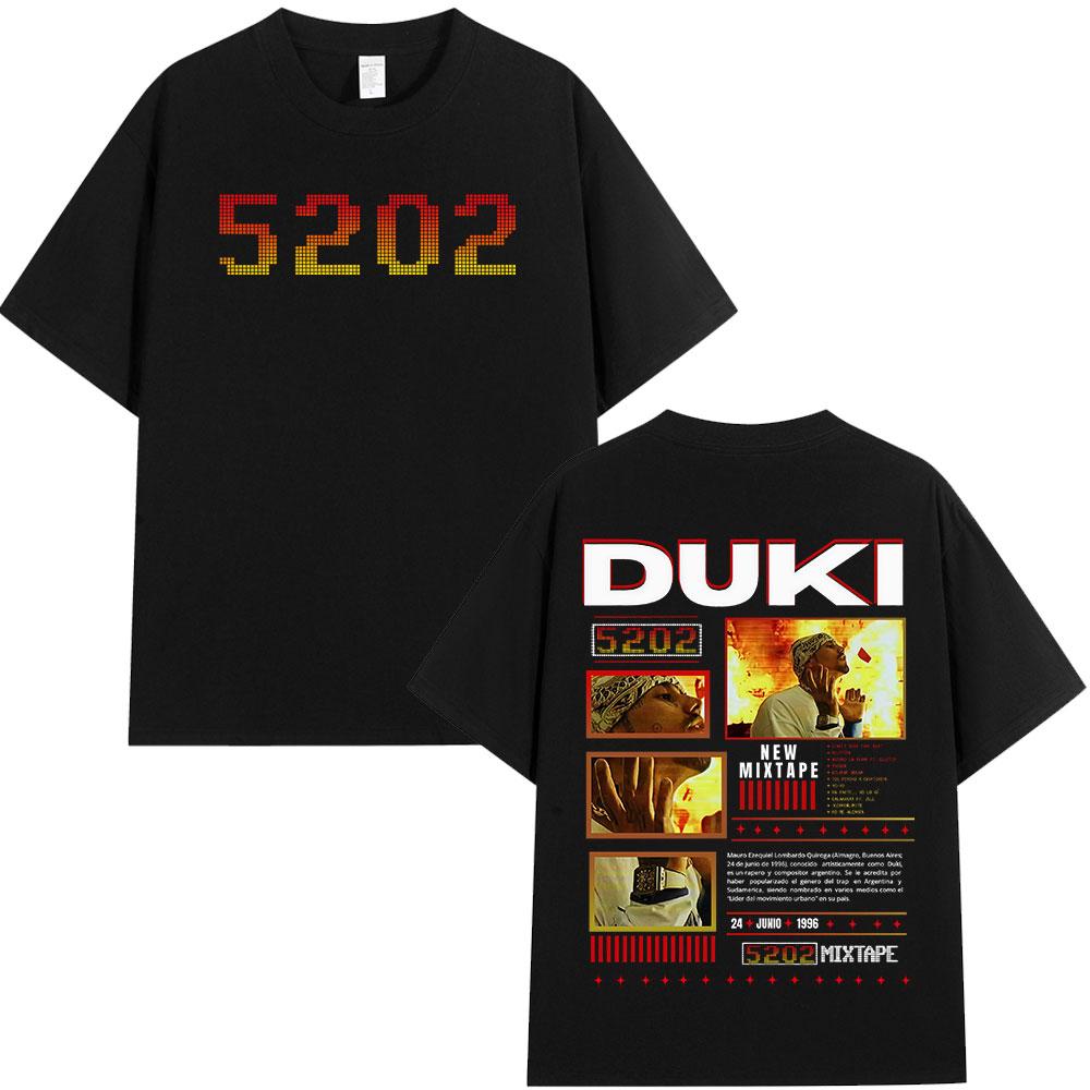 Rapper Duki 5202 MIXTAPE Merch Tshirt Unisexs Women Clothing Cotton Oversized Tshirts Fashion Hip Hop Short Sleeve T Shirts Tops