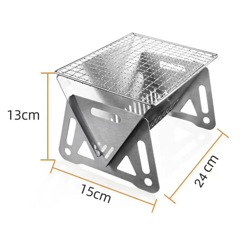 

Портативный складной гриль-барбекю, нагревательные печи, многофункциональная стойка для гриля для кемпинга, барбекю, сетка, дровяная печь, гриль-барбекю из нержавеющей стали