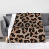 Leopard Print Blankets Flannel Decoration Breathable Super Warm Throw Blanket for Sofa Couch Bedspreads