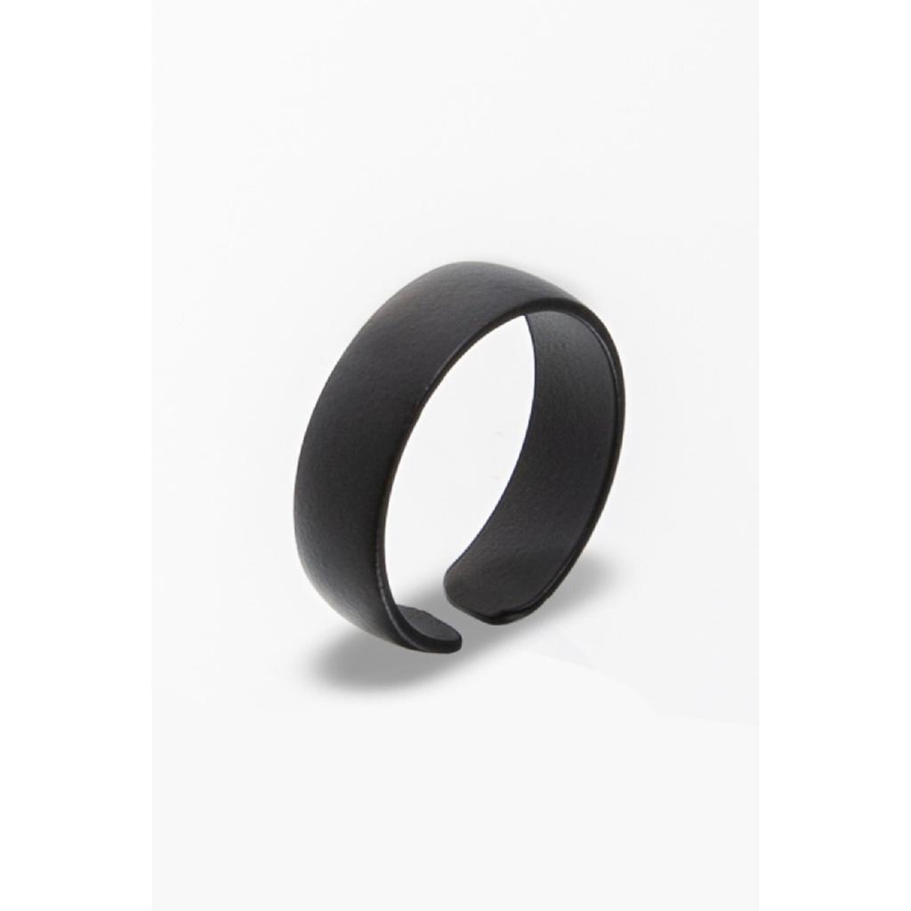 Matte Black Plain Wedding Ring Knight Adjustable Ring
