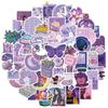 50Pcs Cartoon Anime Purple Style Girl Sticker Guitar Skateboard Graffiti Sticker