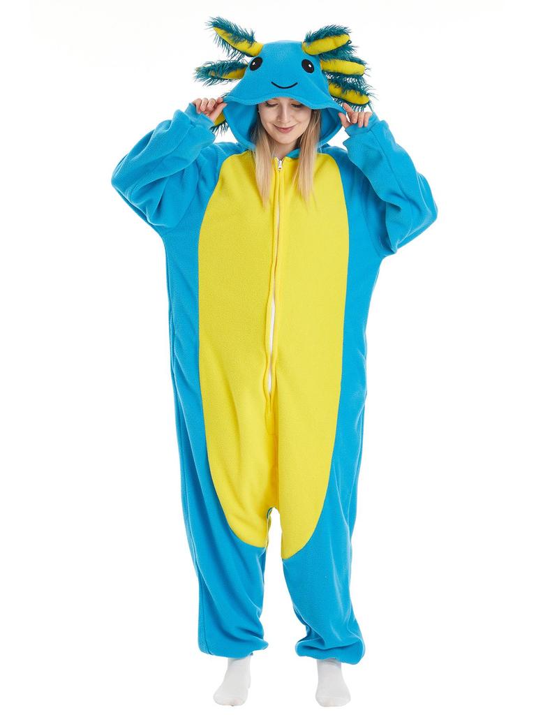 Black & White Dragon Cartoon Onesie Pajamas, Couple Style, Medium-Thick, Plus Size Homewear.