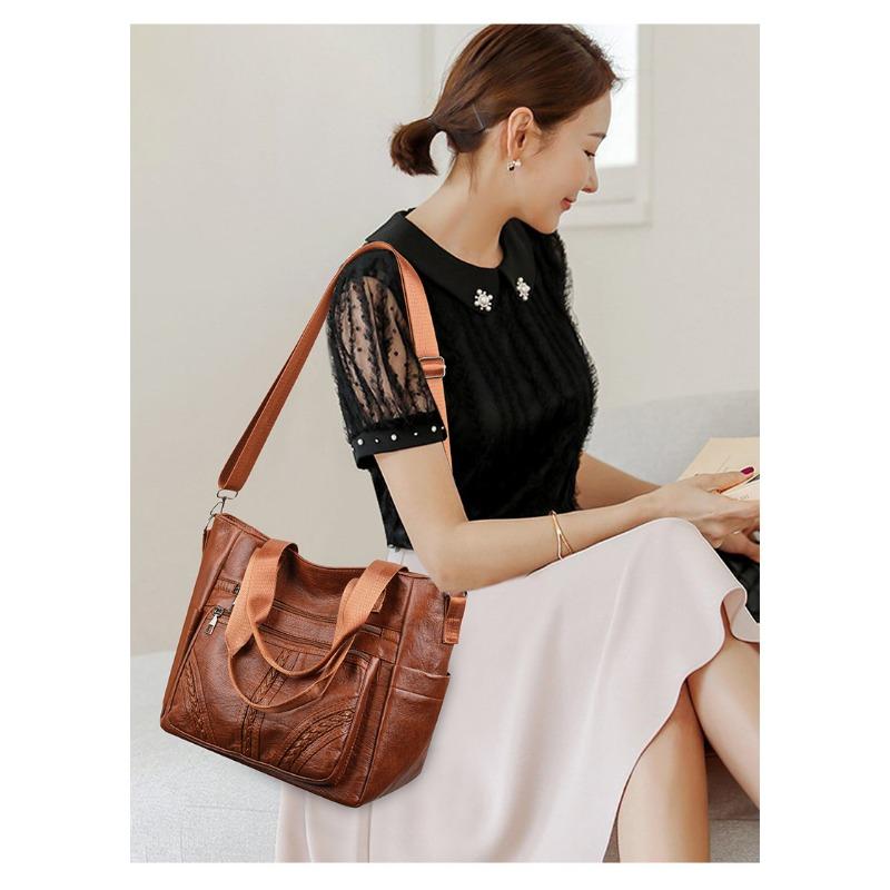 Multi Functional Single Shoulder Retro Commuting Tote Bag