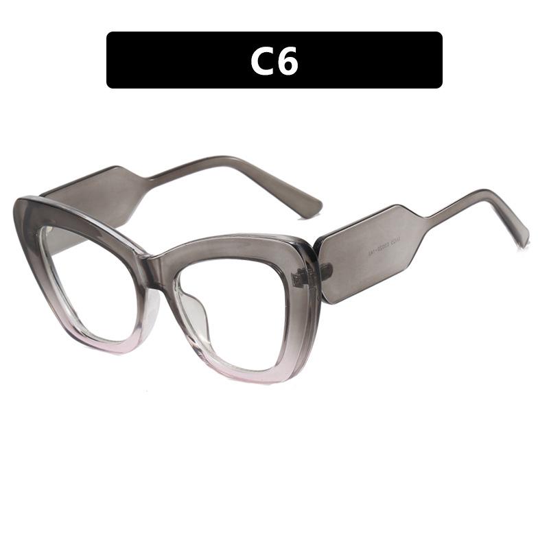 Kodon 2023 Cat-Eye Colorblock Flat Lens Anti-Blue Light Eyewear - Influencer Style