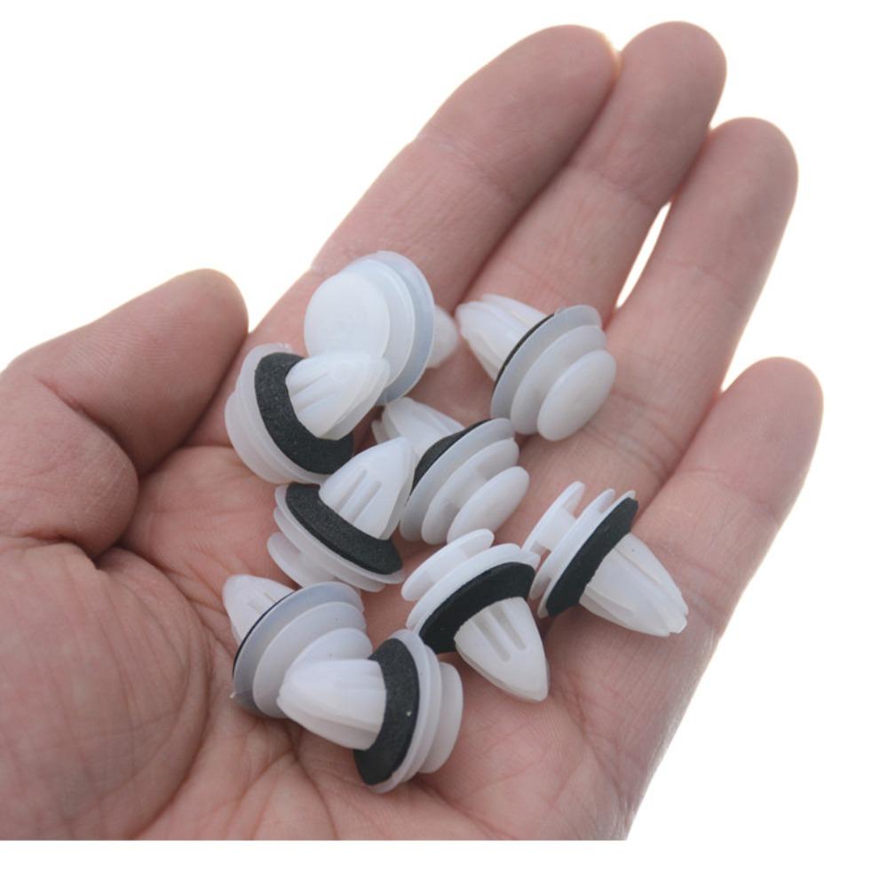 100pcs/set White Door Panel Clips Plastic Bumper Clips Durable Retainer Clips Car Interior