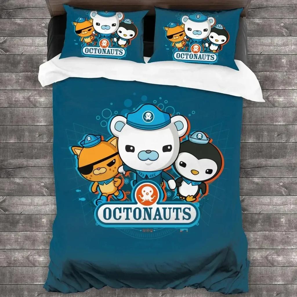 Anime Octonauts Bedding Set Boys Girls Twin Queen Size soft Duvet Cover Pillowcase Bed Kids Adult for Fashion Home bedroom