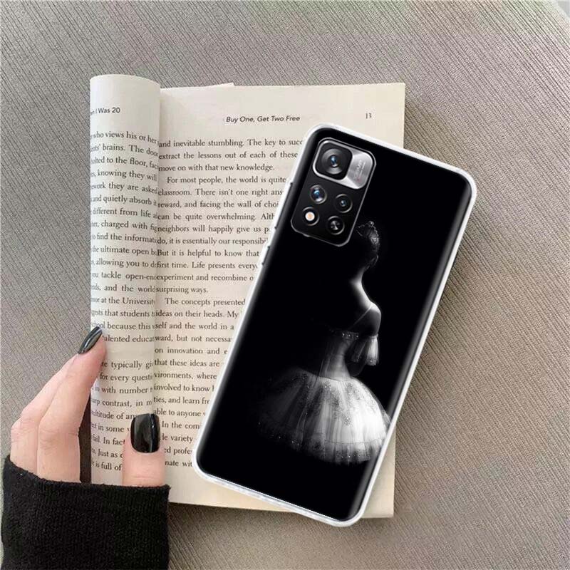 Ballerina Ballett Tanz Mädchen Handyhülle Für Redmi Note 13 12 Pro Plus 14 15 Pro 5G 11 11T 11E 11S 10 Pro 10S 9 9S Hülle Handy Klar