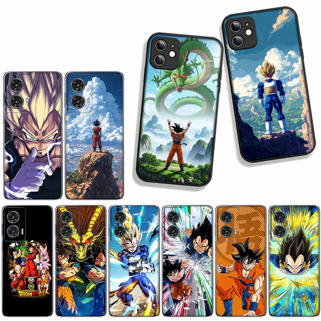 for Motorola Moto G54 G05 G24 G55 G75 G85 G15 G57 G86 Power Edge 50 30 Ultra Fusion neo Pro Case Son Gokus Dragon Vegeta Ball Z