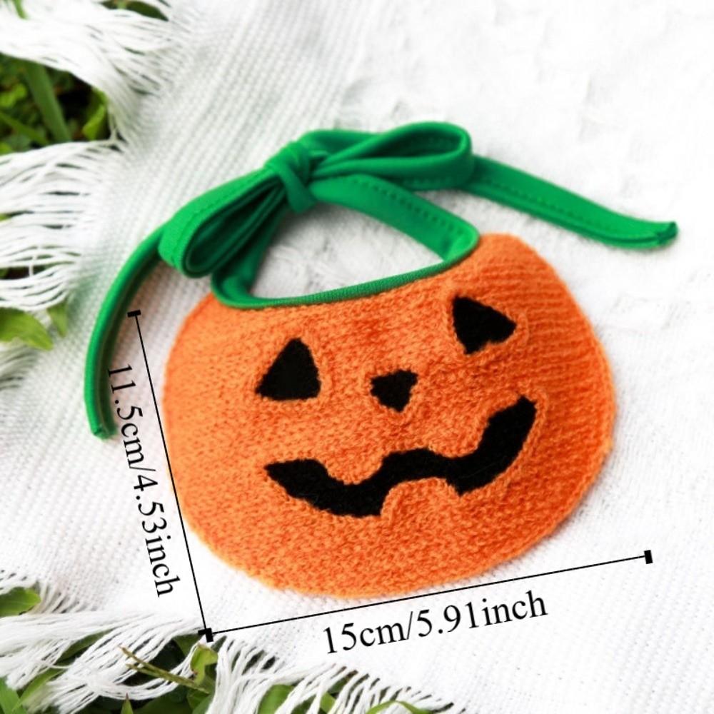 Ghost Pumpkin Dog Scarf Comfortable To Wear Kitty Saliva Towel Lightweight Halloween Pet Bib  Gift
