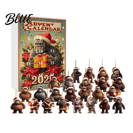 Multifunctional Holiday Decoration Surprises Family Ape Man 24-Day Countdown Advent Calendar Themed With Christmas Festival