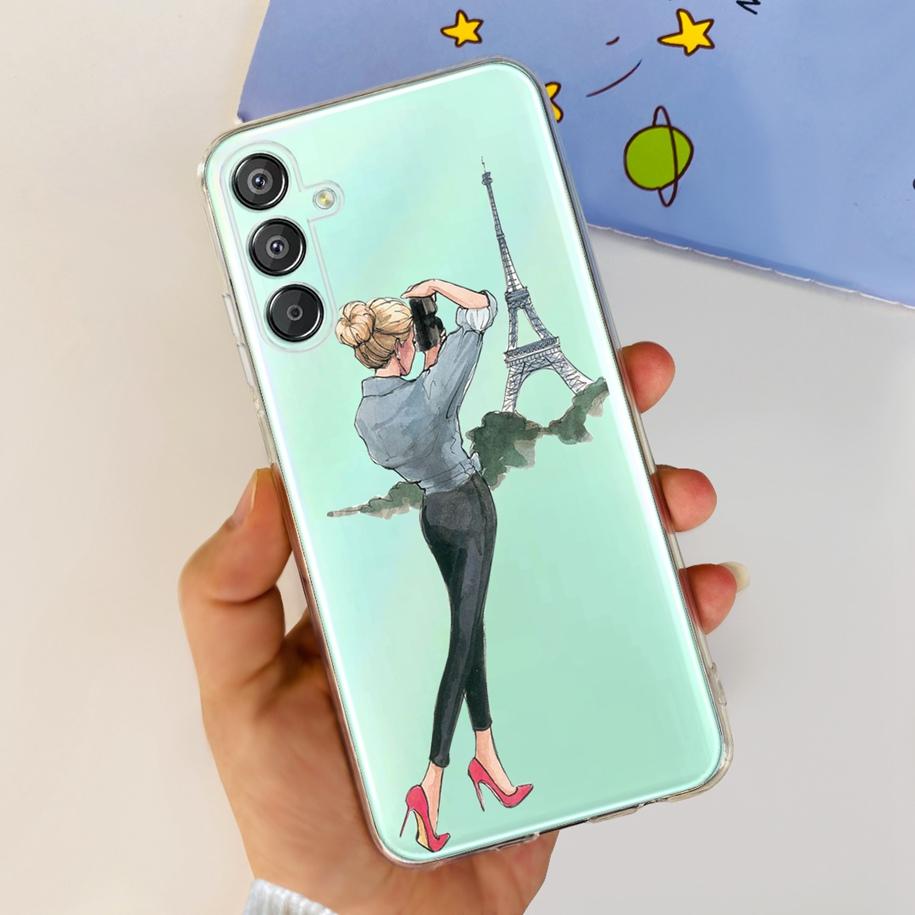 For Samsung Galaxy M15 5G Case SM-M156B Luxury Marble Clear Silicone Soft TPU Phone Cover For Samsung Galaxy F15 5G
