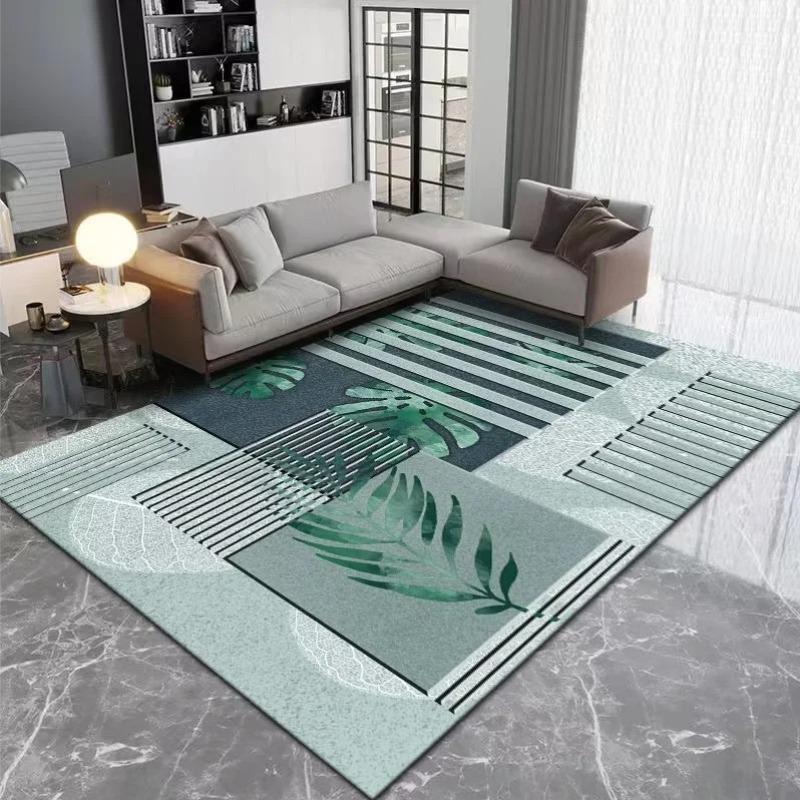 Federteppich Wohnzimmer Wasserabsorbierend Rutschfest Teppich Tägliche Heimdekoration Schlafzimmer Esstisch Büroraum Dekorationsmatte