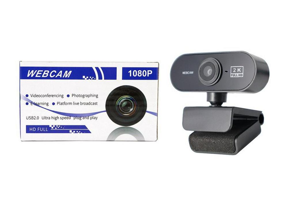 USB Plug-and-Play HD Webcam with Built-in Microphone for Video Conferencing