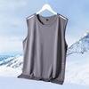 Quick Ship Men's Ice Silk Loose Fit Tank Top - Plus Size, Summer Thin, Fitness Racerback, Sleeveless