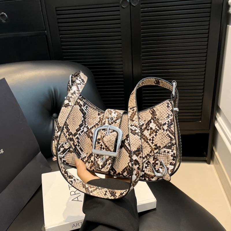 Wind kleine Tasche Damen neu Nische Schlangenmuster Achselknödel-Tasche Schulter Messenger Bag