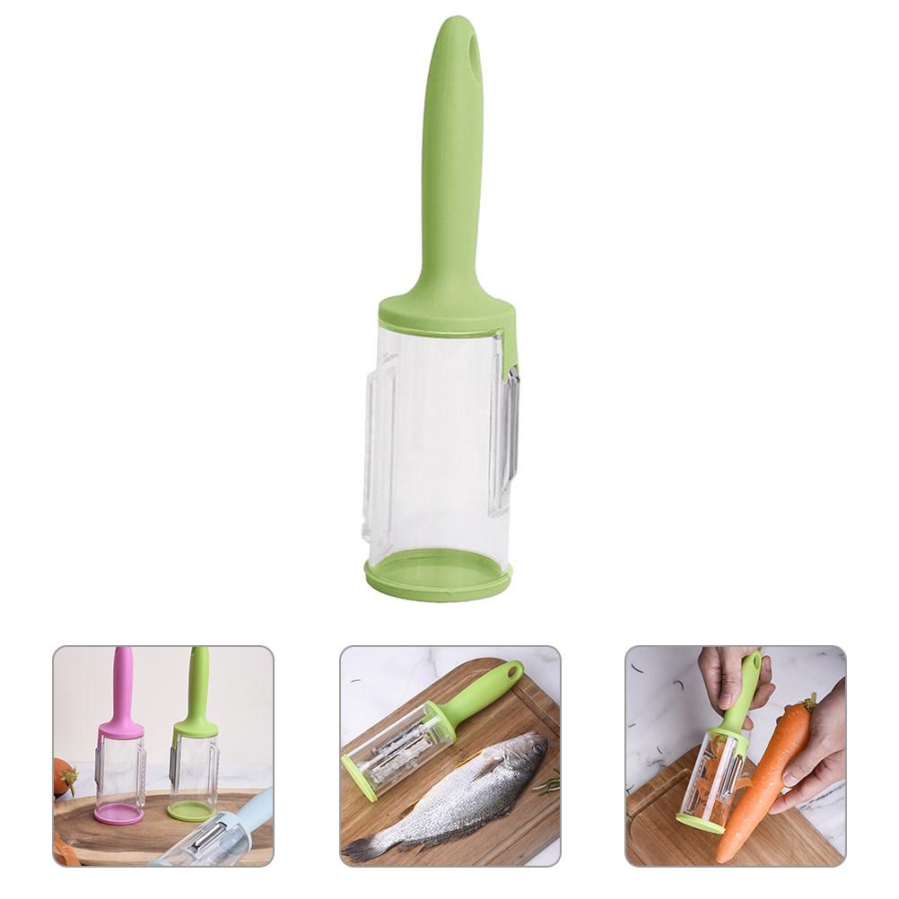 Fish Scale Remover Stainless Steel Plastic Handle Ergonomic Design Fast Remove Fish Scales Kitchen Tool Fruit Vegetable Peeler