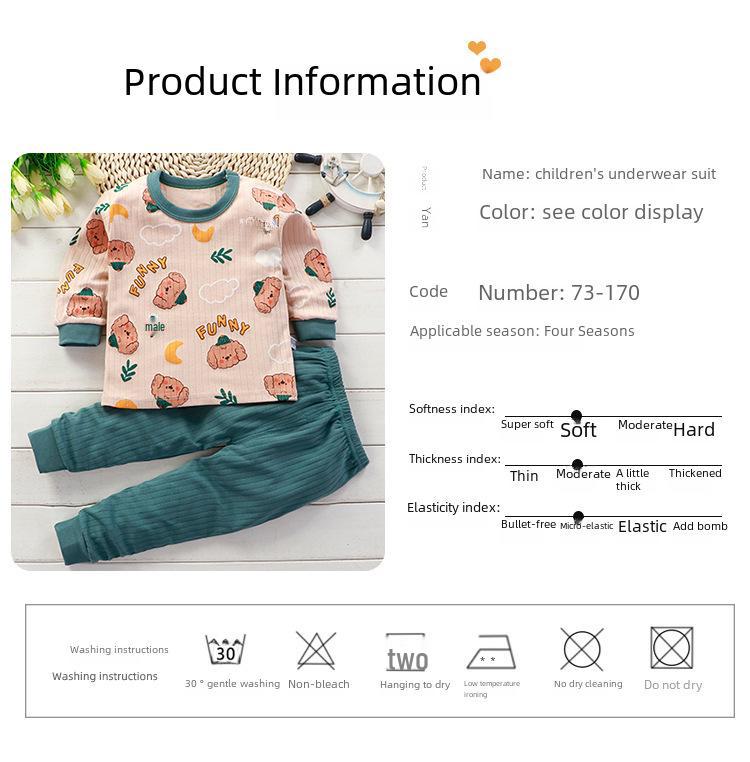 Barnesett i bomull for høsten: Unisex langermet overdel og underdel