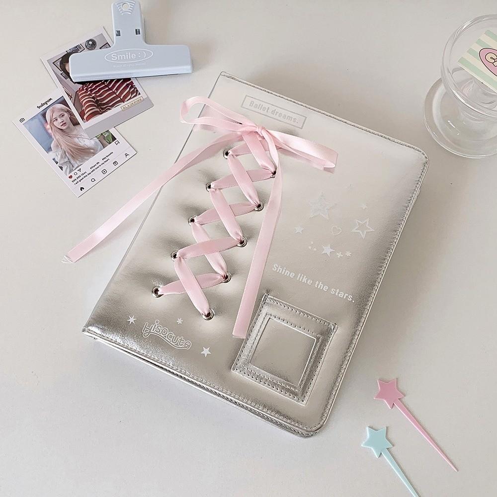 Balletcore Loose Leaf Photo Album Cover Bow Photocard Cover Soft A5/A7 Binder Notebook Cover  Study