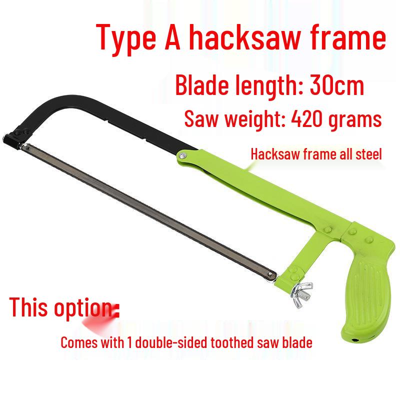 Hacksaw Frame - Handheld Steel Saw for Woodworking and Metal Cutting
