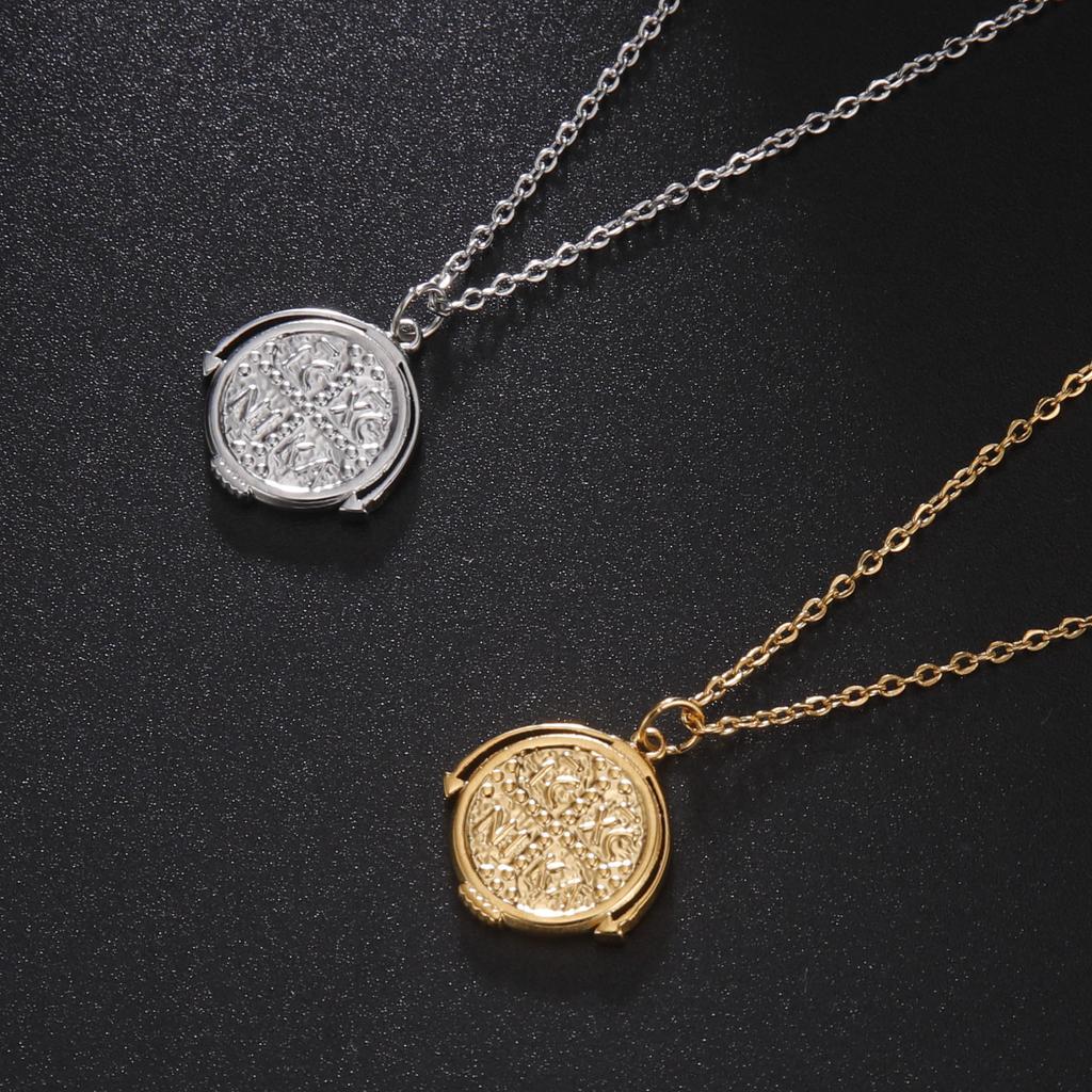 IC XC NIKA Jesus Christ Conquers Medallion Necklace Women Men Stainless Steel Neck Chain Orthodox Cross Religious Jewelry
