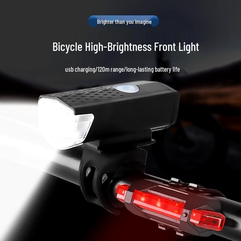 USB Rechargeable LED Bike Headlight - High Brightness for Night Riding