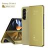 Galaxy Z Fold6 Flip Case With Stand Mirror Finish Full Coverage PC Cover Black Gold Purple Blue Rose