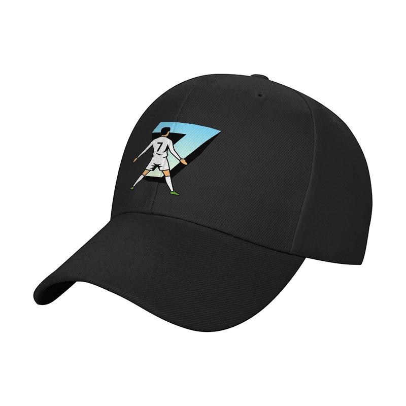 Z Number Seven Football Player Design Black Baseball Cap with Dynamic Sport Graphic and Bold Style for Fans and Casual Wear