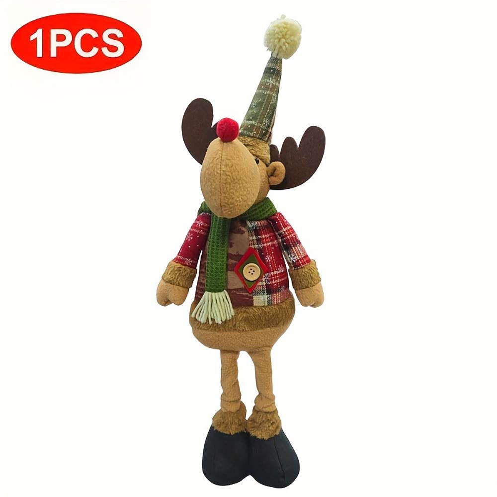 1pc/3pcs, Christmas Dolls Tree Decor New Year Ornament Reindeer Snowman Santa Claus Standing Doll Navidad Decoration Merry Chris