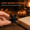 Crochet-Style Halloween Bat Sculpture Gothic Dark-Style Bat Statue  Bookshelf