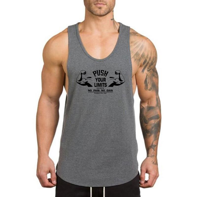 Muscleguys  Retro Elastic Cotton Loose Vest Sports Sweat-absorbing Tough Guy Bottoming Sleeveless Top