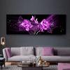 Black Golden Rose Flower Butterfly Abstract Wall Art Canvas Painting Poster Print Horizonta Picture for Living bedRoom Decor
